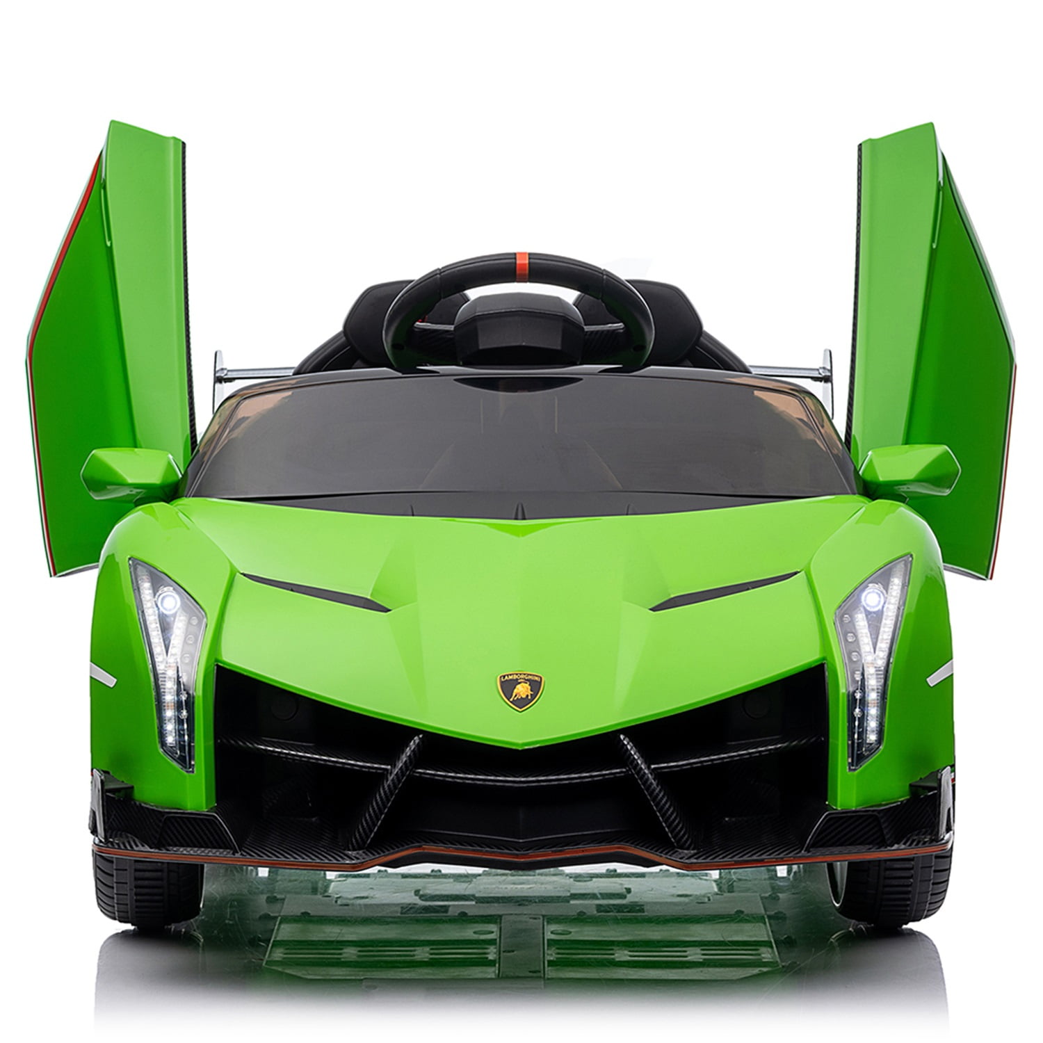CIPACHO Licensed Lamborghini Poison Small Dual Drive 12V Powered Ride Ons Sports Car with 2.4G Remote Control, Green CIPACHO Licensed Lamborghini Poison Small Dual Drive 12V Powered Ride Ons Sports Car with 2.4G Remote Control, Green