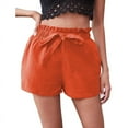 thumbnail image 2 of YOIAVAIOY Womens Shorts with Pockets Summer Casual Shorts Waist Casual Lightweight Adjustable Loose Fit Bottoms Orange XXXL, 2 of 6