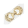 thumbnail image 2 of Cinturón elástico para mujer INSPIRE CHIC con hebilla de doble anillo de aleación, adecuado para falda o vestido, 67x6cm/26.4x2.4" blanco, 2 of 6
