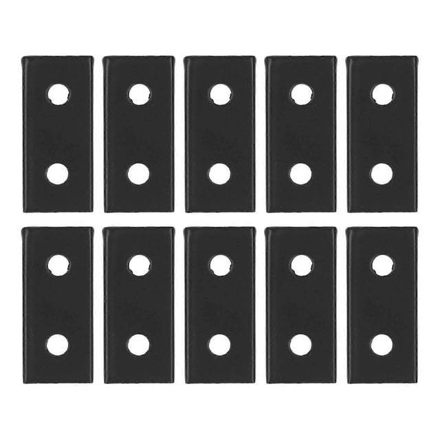 10Pcs Aluminum Alloy 2 Holes Flat Fixing Plates Anti-rust Anti-corrosion Metal Fixing Connector for Table (2020)