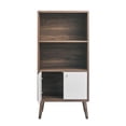thumbnail image 5 of Modway Transmit Particleboard Laminate Display Cabinet Bookshelf in Walnut/White, 5 of 10