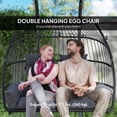 thumbnail image 4 of Outsunny Chaise Oeuf Suspendue Double, Chaise Hamac Pliable, Gris Foncé, 4 of 10