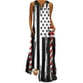 thumbnail image 2 of SMihono Robe Maxi Bohème d'Été pour Femmes Grande Taille Femmes Décontractée Ample Imprimée Robe Débardeur Plage Col en V avec Poche Robe Soleil Sans Manches Robes Plage Évasée Robe Soleil, 2 of 5