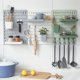 thumbnail image 2 of Gancho de almacenamiento para decoración de la pared de baño de cocina blanco + gris Afortunado Sencillez, 2 of 5