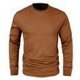 thumbnail image 3 of Men's Waffle Ribbed Knitted Pullover Henley Shirt Slim Fit Cotton Long Sleeve Casual Crew Neck T-Shirt Workout Shirt, 3 of 5