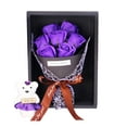 thumbnail image 2 of 7Pcs Artificial Soap Rose Flower Gift Box with Teddy Bear Valentine's Day Bouquet Home Decor Romantic Present for Wedding Anniversary Celebration, 2 of 4