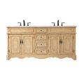 thumbnail image 3 of Elegant Lighting Vf30472d Francis 72" Free Standing Double Basin Vanity Set - Beige, 3 of 8