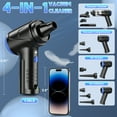 thumbnail image 6 of 20KPA Handheld Vacuum Cleaner Cordless, 4 in 1 Car Vacuum Cleaner & Air Duster with LED Light, Keyboard Portable Mini Hand Held Vacuum Cleaner Rechargeable for Home, Car, Office, Pet Hair, 6 of 9