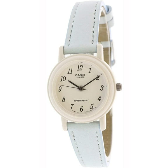 Women's LQ139L-2B Blue Leather Japanese Quartz Fashion Watch