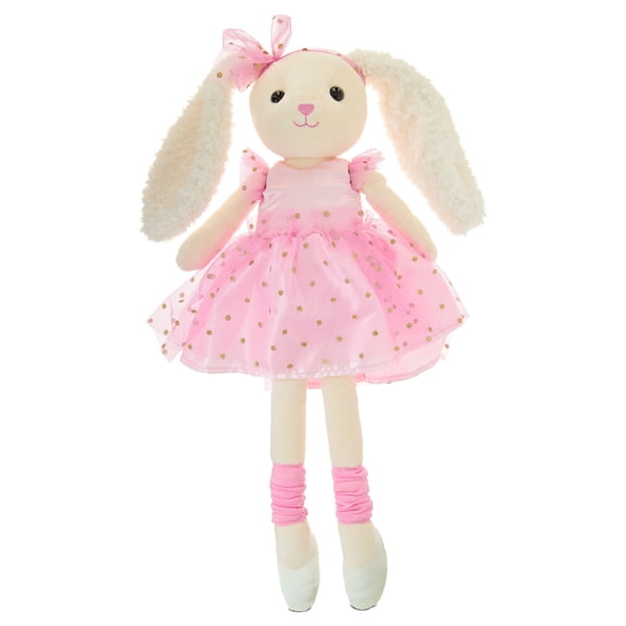 Medium Ballerina Bunny Plush, Pink and Cream, 20", Easter by Way To Celebrate