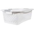 thumbnail image 3 of Home Logic 1.5-Bu Front Load Plastic Laundry Basket, White (Set of 4), 3 of 6