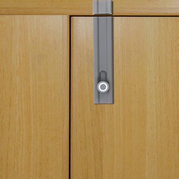 AURARMLET Adhesive No Drill Slide Bolt Door Lock with Reinforced Bolt and Night Glow for Home