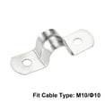 thumbnail image 3 of Uxcell M10 U Shaped Conduit Clamp Saddle Strap Tube Pipe Clip Stainless Steel Silver Tone 10pcs, 3 of 5