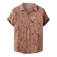 thumbnail image 1 of Camisa de playa de manga corta hawaiana para hombre, camisas informales con botones de verano estampadas Pompotops oipoqjl25090, 1 of 9