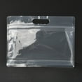 thumbnail image 3 of 50pcs Transparent Plastic Zip Lock bag Plastic Stand up Pouch Resealable Bags with Handle Clear 21.3x28x0.08cm, 3 of 4