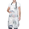 thumbnail image 3 of Uemuo Sea Animals Pattern Waterproof Apron Adjustable Dishwasher Apron- Apron for Women Men Heavy Duty Work Apron for Dishwashing Chemical Lab, 3 of 9