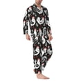 thumbnail image 2 of Naloa Laying Hens And Roosters Men’s Pajamas Set - Long Sleeve Button Down Sleep Shirt and Pajama Bottoms Sleepwear Set-Small, 2 of 7