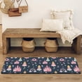 thumbnail image 4 of Dark Blue Princess Castle Night Pattern Bathroom Rugs Mat,Non Slip Microfiber Bathroom Rug,Rubber Backing,Soft Bathroom Mats for Bathroom Floor,Tub and Shower,47x17in(120x43cm), 4 of 5