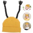 thumbnail image 3 of KAKOWELY Gorro de peluca trenzada para bebé, gorro de invierno, gorro de peluca de punto, accesorio de ropa para recién nacidos., 3 of 4