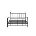 Woven Paths Brooklyn Iron Metal Platform Bed, Full, Black
