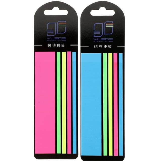 2 Boxes Colored Sticky Tabs Self Adhesive Reading Markers Reading Stickers Fluorescence Page Markers