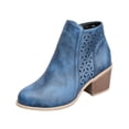 thumbnail image 3 of EKVAHL Ankle Booties for Women Cutout Casual Low Heeled Ankle Boots Comfortable Chunky Heel Dressy Booties Side Zipper Elegant Walking Short Boots, 3 of 5