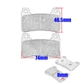 thumbnail image 4 of Front Rear Disc Brake Pads for Kawasaki for Z800 for Z900 for Z900RS Motorcycle, 4 of 6