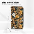 thumbnail image 2 of Leather Wallet 8 X 4.3 In Comfortable Light Waterproof And Durable Zipper Design Easy To Carry Groovy Flowers (17), 2 of 8