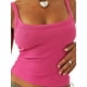 thumbnail image 3 of Lucakuins Mujeres Tank Tops, Color Sólido Básico Sin Mangas Escote Redondo Slim Fit Camisas Camisola Acanalada Tops Lucakuins moda, 3 of 6