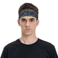 thumbnail image 2 of Daiia Magical Mushrooms and Flowers printed Men's Performance Headband,Sports Headbands,Moisture Wicking Workout Headband, 2 of 9