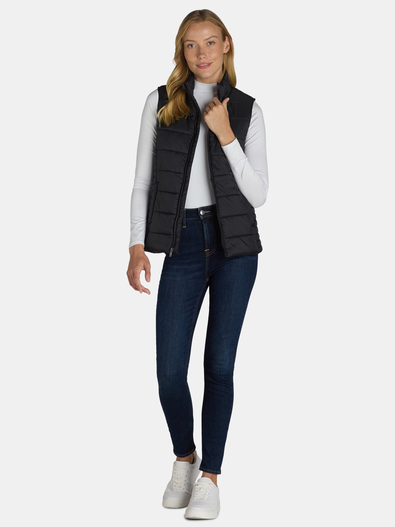 Time and Tru Women's and Women's Plus Core Puffer Vest, size XS - 3X