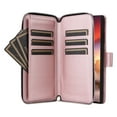 thumbnail image 5 of Compatible for Samsung Galaxy S25 Ultra Wallet Case, Crossbody Strap PU Leather Folio Phone Cover, Zipper Handbag Purse with Card Holder Lanyard Flip Stand for Samsung Galaxy S25 Ultra, Rosegold, 5 of 10
