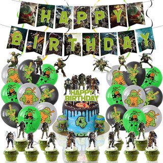 86Pcs Ninja Turtles Birthday Party Supplies, Cartoon Turtles Theme Party  Decorations Set Include Happy Birthday Banners, Cake Topper, Cupcake  Toppers, Balloons, Stickers for Kids Teenage Party Favors 