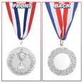 thumbnail image 4 of Uxcell Award Metal, Winner Award Medals Prize with Neck Ribbon Red White Blue Silver, 4 of 7