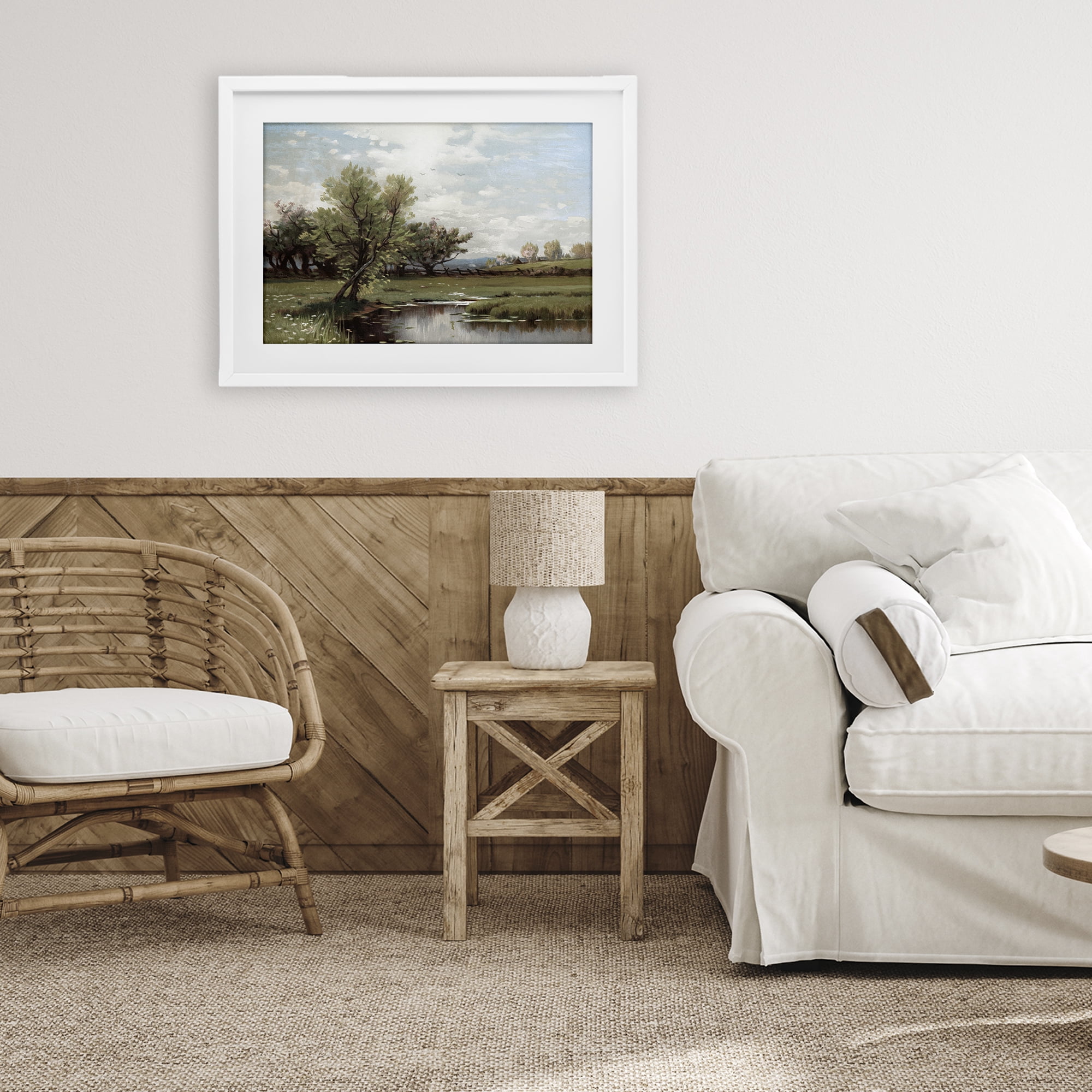 Stupell Industries Ecstatic Spring Landscape White Framed Print Under Glass, design by Lula Bijoux & co.