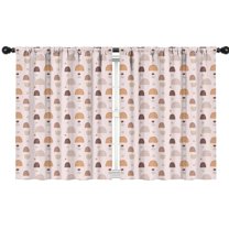 Blackout Kids Curtains,Pink Boho Bohemia Rainbow Shapes Dots Pattern Childrens Insulated Curtains Set Of 2,Bedroom Essentials,Toddler Room Decor 42x54in(106x137cm)