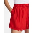 thumbnail image 5 of Time and Tru Women's Eyelet Trim Shorts, Sizes XS-XXXL, 5 of 6