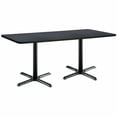 thumbnail image 4 of KFI Studios Mode 3' x 6' Bistro Table, Mahogany, Black Base, 4 of 7