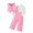 Pink, variant on Hiijoy Infant 3 Piece Tuxedo Outfits Suit Vest & Long Sleeve Top & Pants Set, Sizes 12-24M