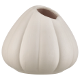 thumbnail image 1 of Bouclair Beige Short Big Rib Vase, 1 of 2