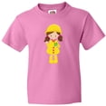 thumbnail image 3 of Inktastic Girl With Brown Hair, Yellow Raincoat, Frog Youth T-Shirt, 3 of 5