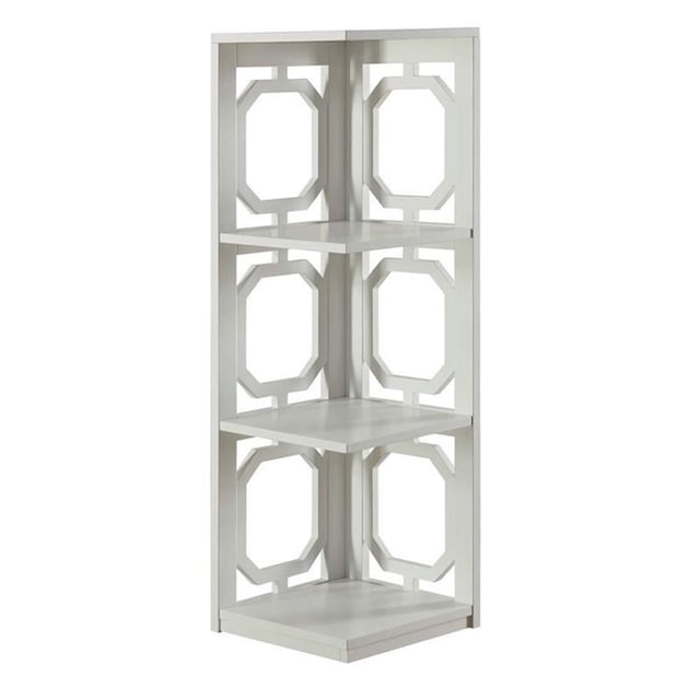 Scranton & Co Bibliothèque d'Angle à 3 Tablettes, Blanc