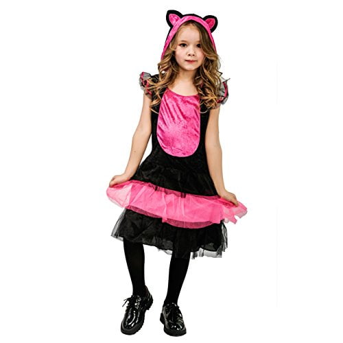 Kids Girl Pink Cat Costume Dress (79Years)***79Years