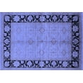 thumbnail image 1 of Ahgly Company Machine Washable Indoor Rectangle Oriental Blue Industrial Area Rugs, 5' x 8', 1 of 4