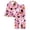 Pink-4, variant on JAJAHO Halloween Pajamas Women Long Sleeve 2 Piece Pj Set Matching Button Shirt With Pants