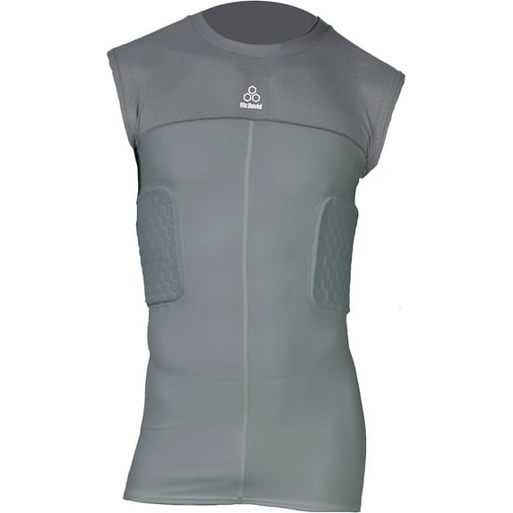 McDavid Football 7910T HexPad 3-Pad Sleeveless Body Shirt Protective Top XL