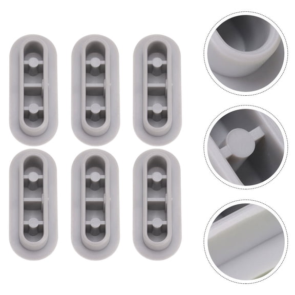 BESTOYARD 6Pcs Toilet Seat Bumper Plastic Grey Household Toilet for Daily Use