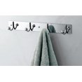thumbnail image 2 of Era Bar with 4 Hooks Metal Wall Mount Chrome; Organizer for Hat Clothes Bathrobe, 2 of 4