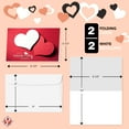 thumbnail image 6 of Jumbo Happy Valentine’s Day Cards and Envelopes, Beautiful and Romantic Love Greetings for Husband, Wife, Boyfriend, or Girlfriend | 8.5 x 5.5” (When Folded) | 2 Per Pack (Red and White Hearts), 6 of 6