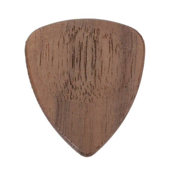 Uxcell 1 Pcs Wood Guitar Pick, 3.0mm Ultra Heavy Gauge Walnut Wood Groove Shape Guitar Picks for Electric and Acoustic Guitars, Red Brown